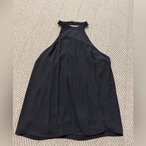 Black Open Back Halter Top